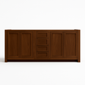 Free shipping - custom solid white oak vanity - walnut stain