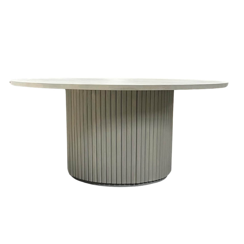 Free shipping - Lulu and Georgia Inspired Fluted Round Dining Table - solid wood