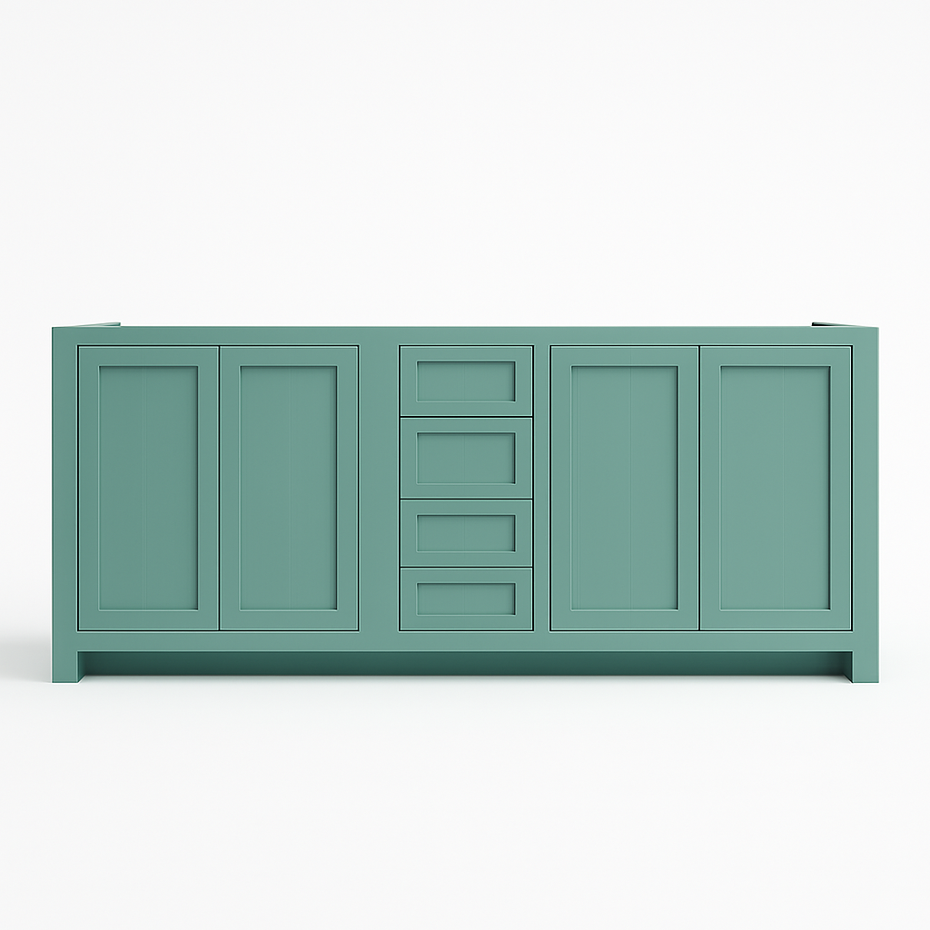 Free shipping - custom solid hardwood painted white vanity