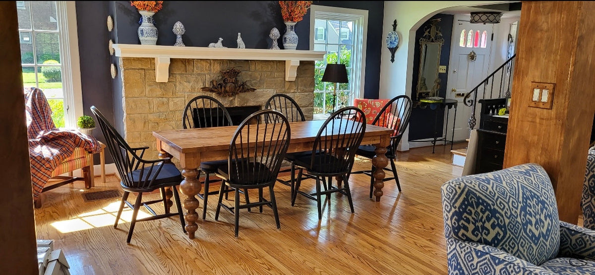 Alice Turned Leg Dining Table - Early American