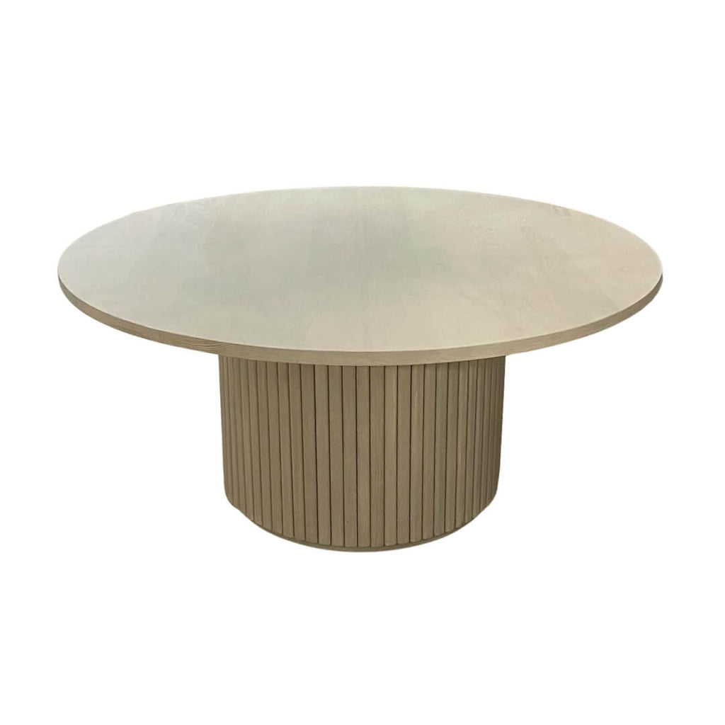 Free shipping - Lulu and Georgia Inspired Fluted Round Dining Table - solid wood