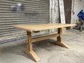 FREE SHIPPING - Jenni Kayne Inspired Trestle Dining Table - solid white oak