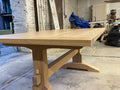 FREE SHIPPING - Jenni Kayne Inspired Trestle Dining Table - solid white oak