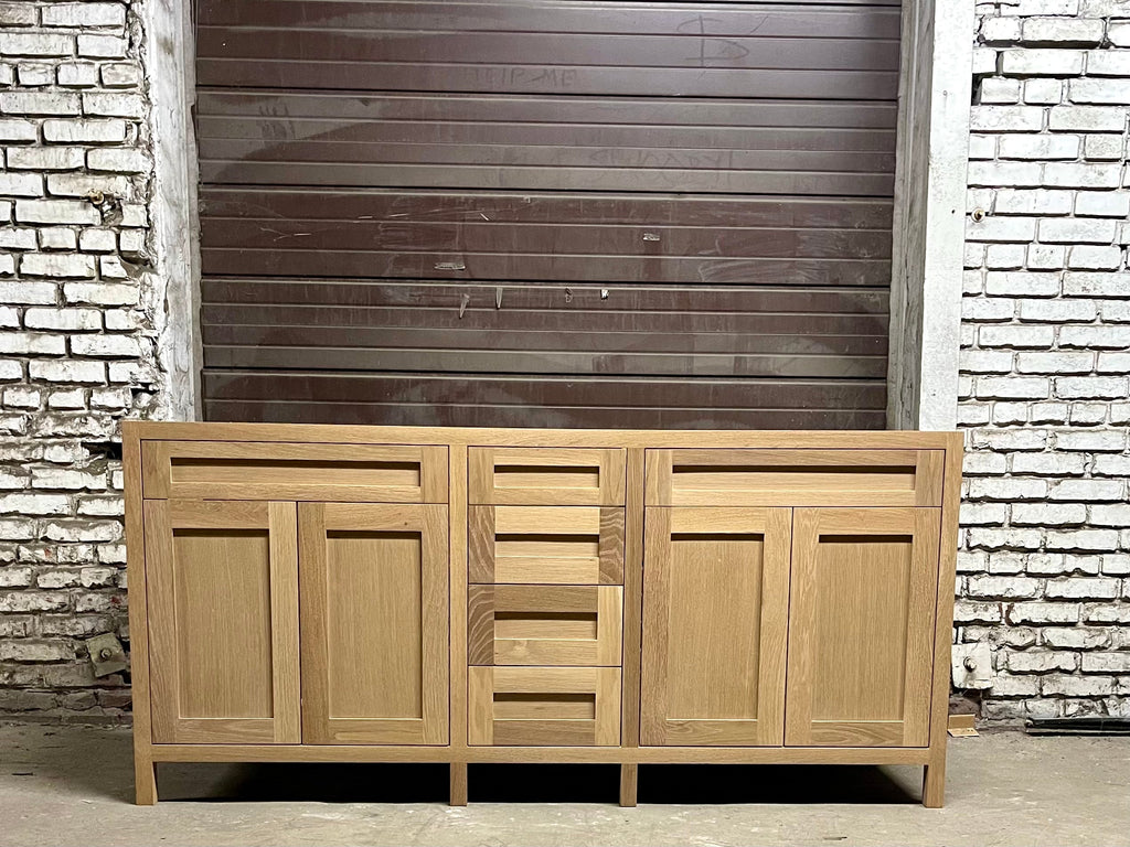 Free shipping - custom solid white oak vanity