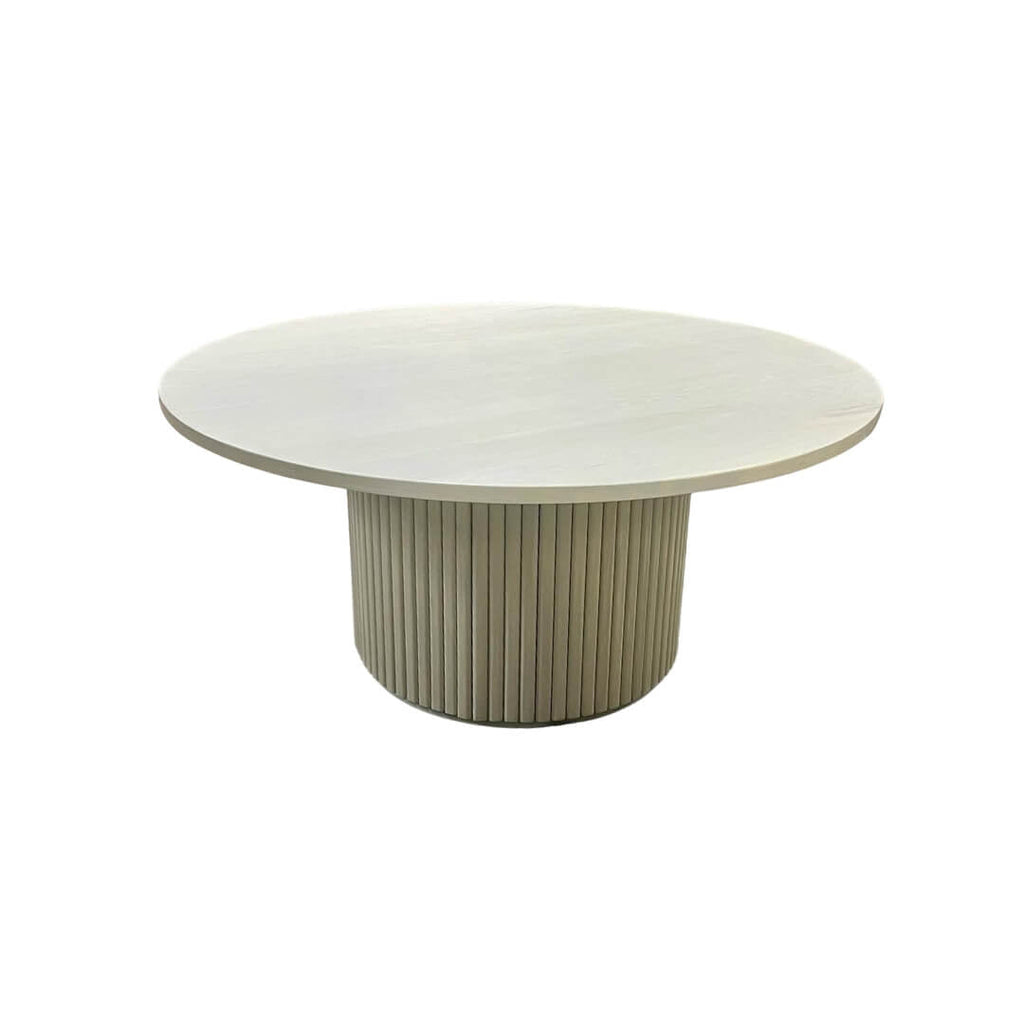 Free shipping - Lulu and Georgia Inspired Fluted Round Dining Table - solid wood