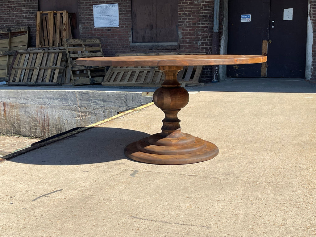 Free shipping - ALDER, Red oak, or Ash - round pedestal table