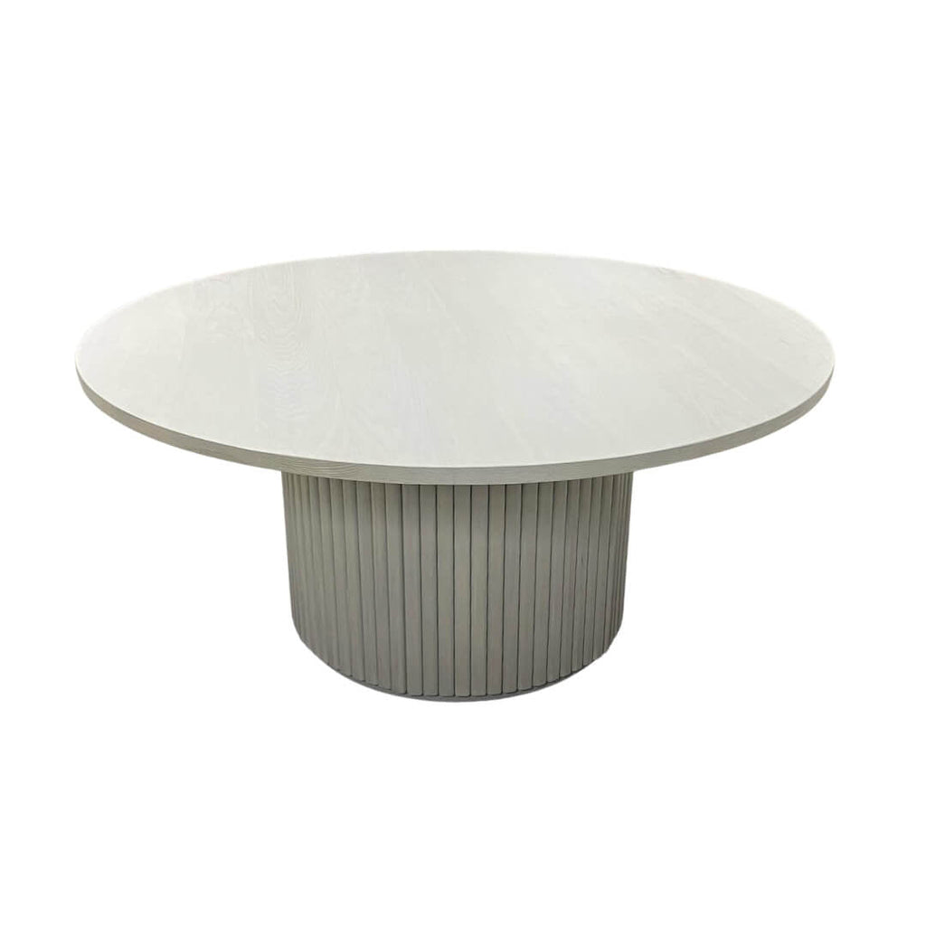 Free shipping - Lulu and Georgia Inspired Fluted Round Dining Table - solid wood