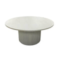 Free shipping - Lulu and Georgia Inspired Fluted Round Dining Table - solid wood