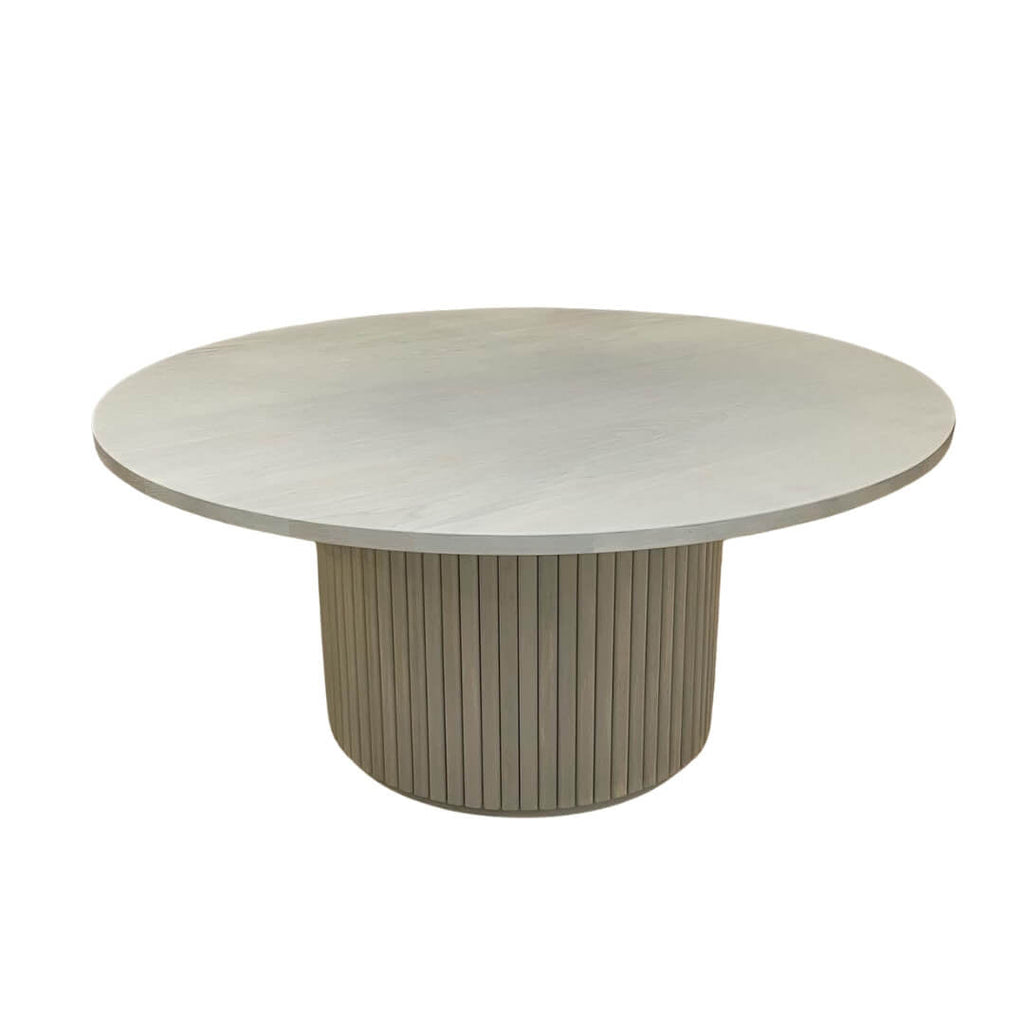 Free shipping - Lulu and Georgia Inspired Fluted Round Dining Table - solid wood