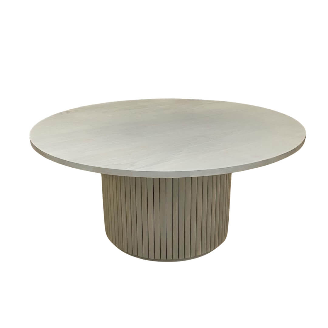 Free shipping - Lulu and Georgia Inspired Fluted Round Dining Table - solid wood