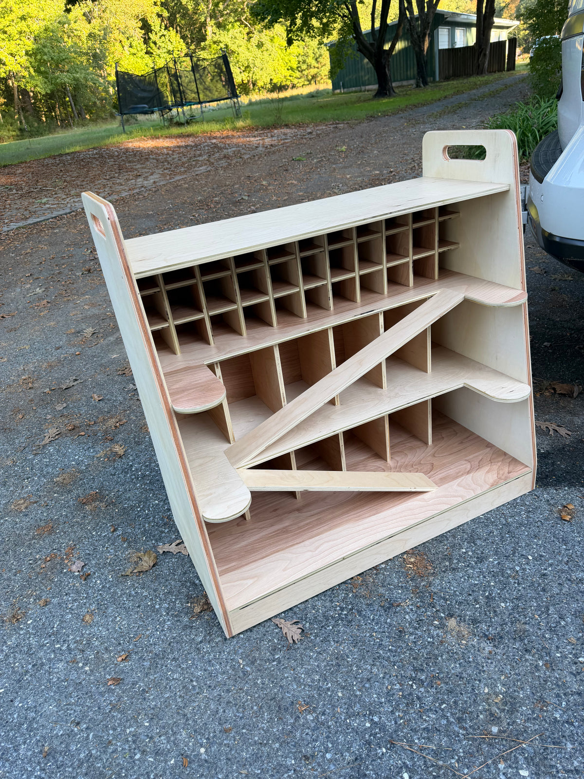 Gray - Wooden Toy Car Garage & Display Organizer | Multi-Level Parking Garage (Copy)