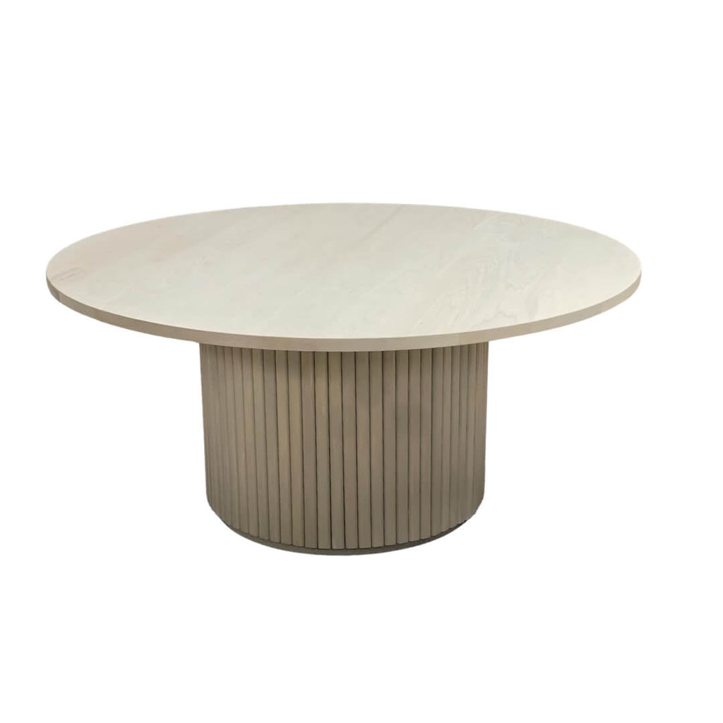 Free shipping - Lulu and Georgia Inspired Fluted Round Dining Table - solid wood