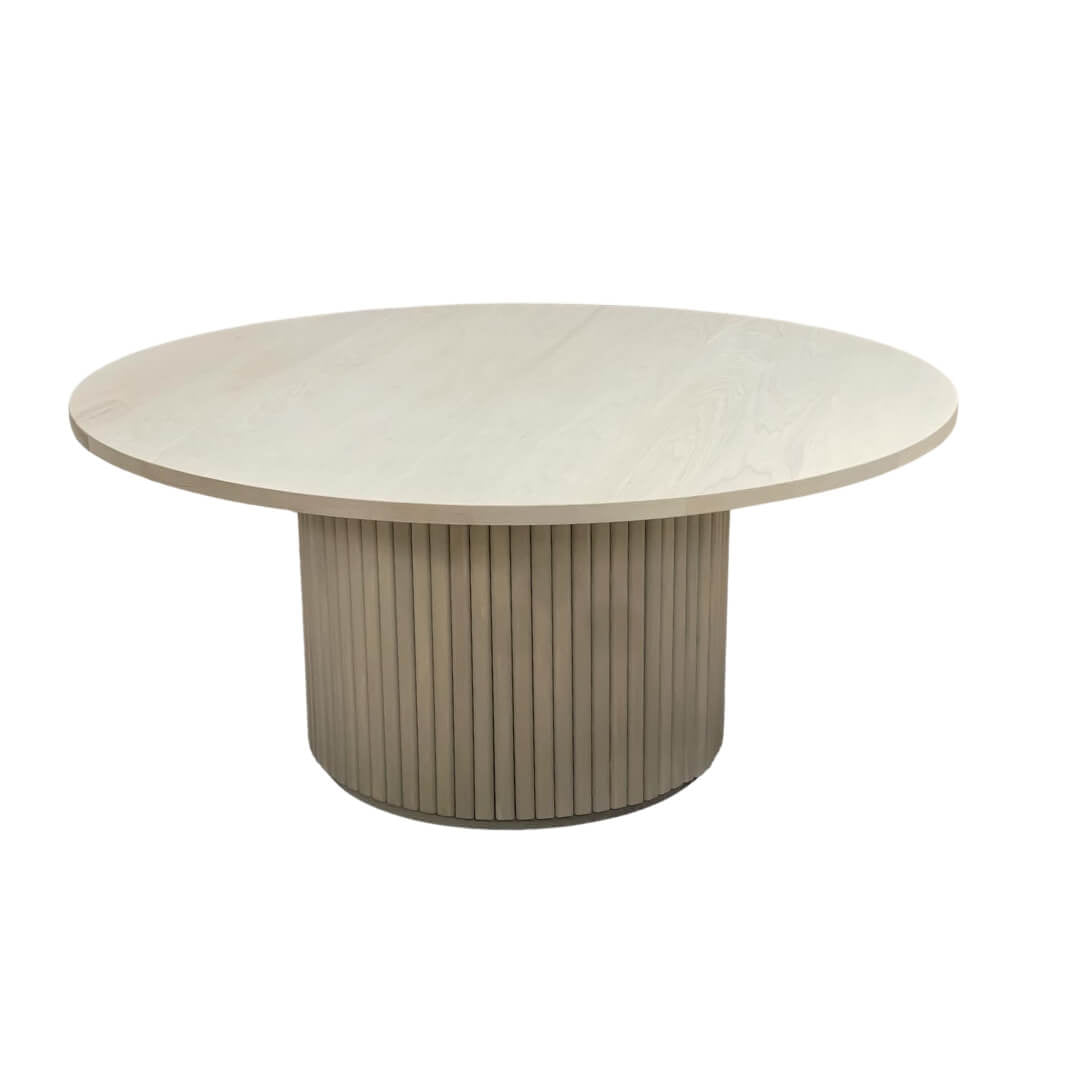 Free shipping - Lulu and Georgia Inspired Fluted Round Dining Table - solid wood