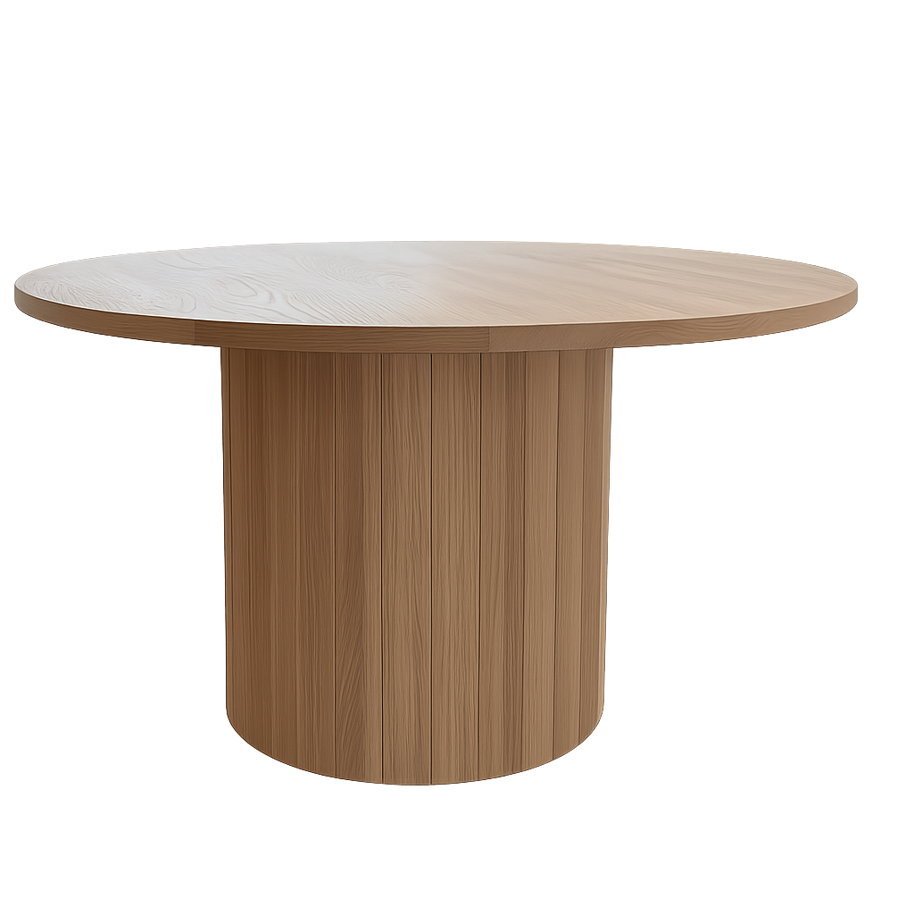 Round white oak dining table - Free shipping - Lulu and Georgia Inspired Fluted Round Dining Table