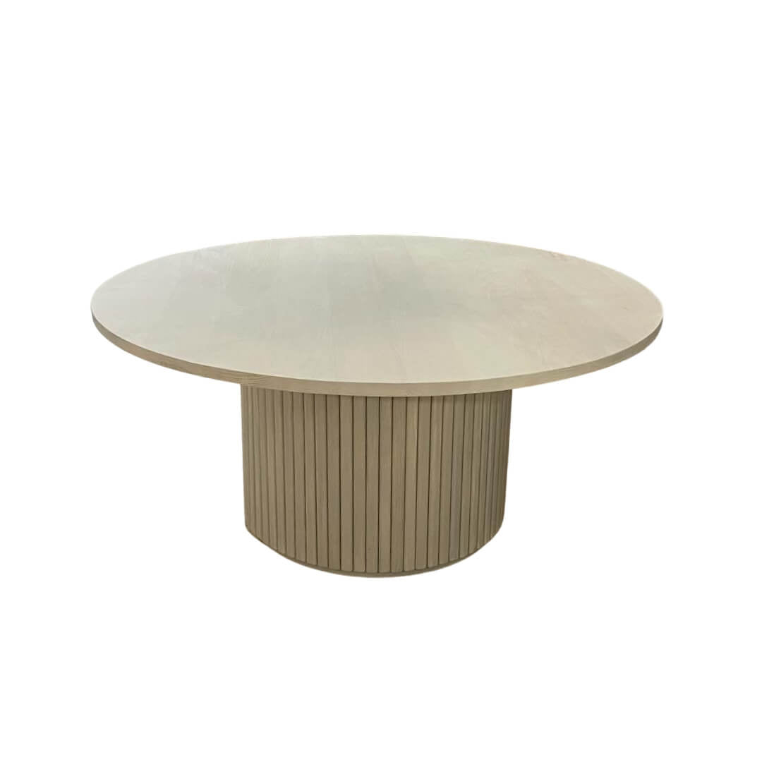 Free shipping - Lulu and Georgia Inspired Fluted Round Dining Table - solid wood