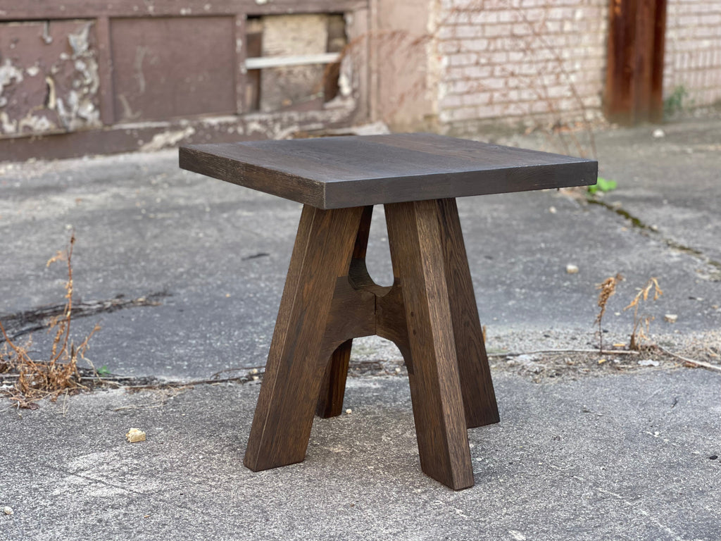 Davos Inspired White Oak Square End Table