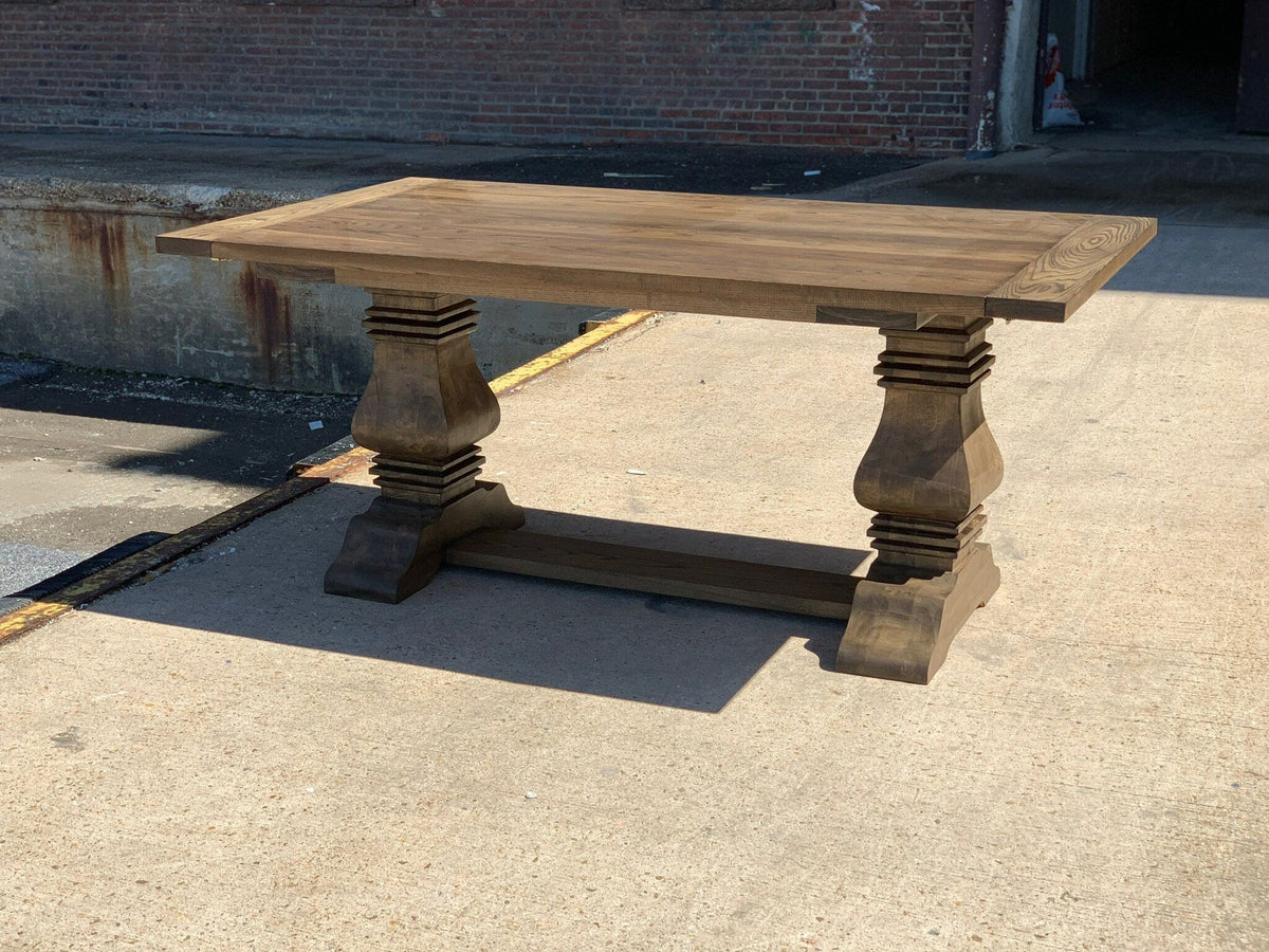 FREE SHIPPING - Restoration Hardware/Arhaus Inspired Double Pedestal Dining Table