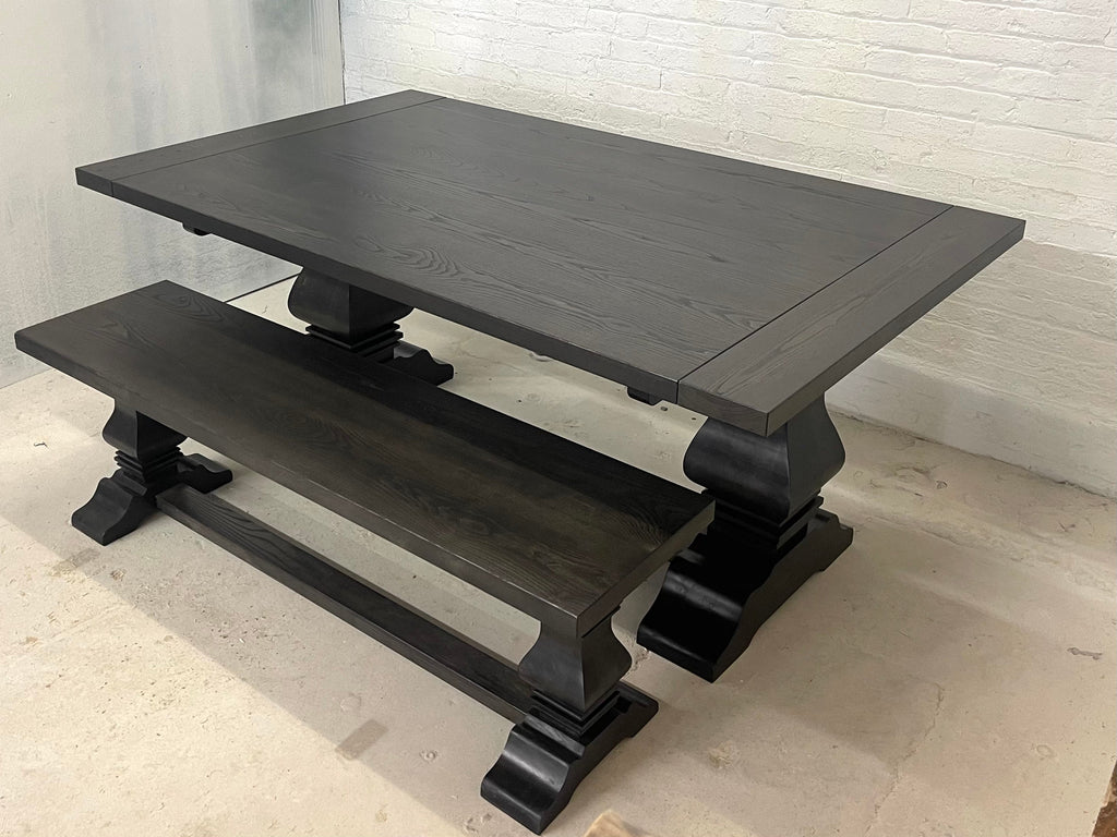 FREE SHIPPING - Restoration Hardware/Arhaus Inspired Double Pedestal Dining Table