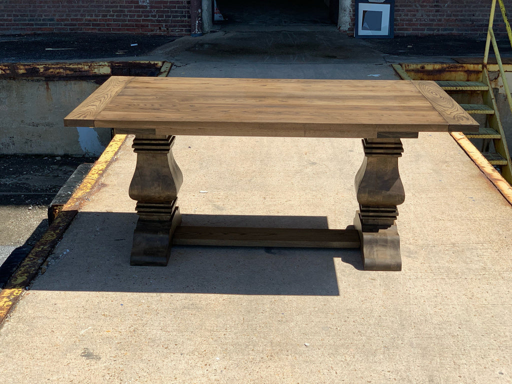 FREE SHIPPING - Restoration Hardware/Arhaus Inspired Double Pedestal Dining Table