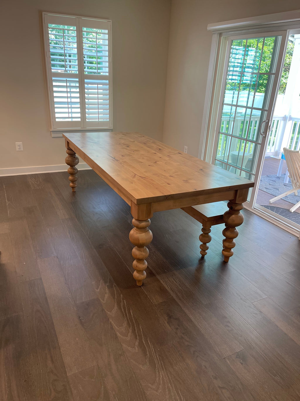 Alice Turned Leg Dining Table - Early American