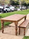 Chunky Turned leg bench